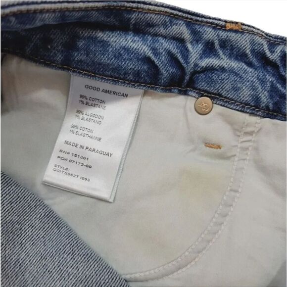 NEW Good American Good Classic Twisted Slit Split Ankle Denim Med Wash Size 8/29 - Picture 9 of 12